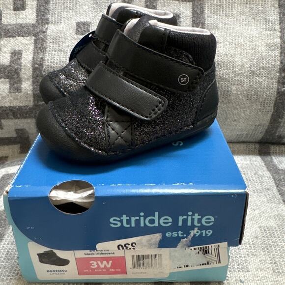 Stride Rite SM Martin (Infant/Toddler) Black Iridescent Size 3 - Picture 1 of 6